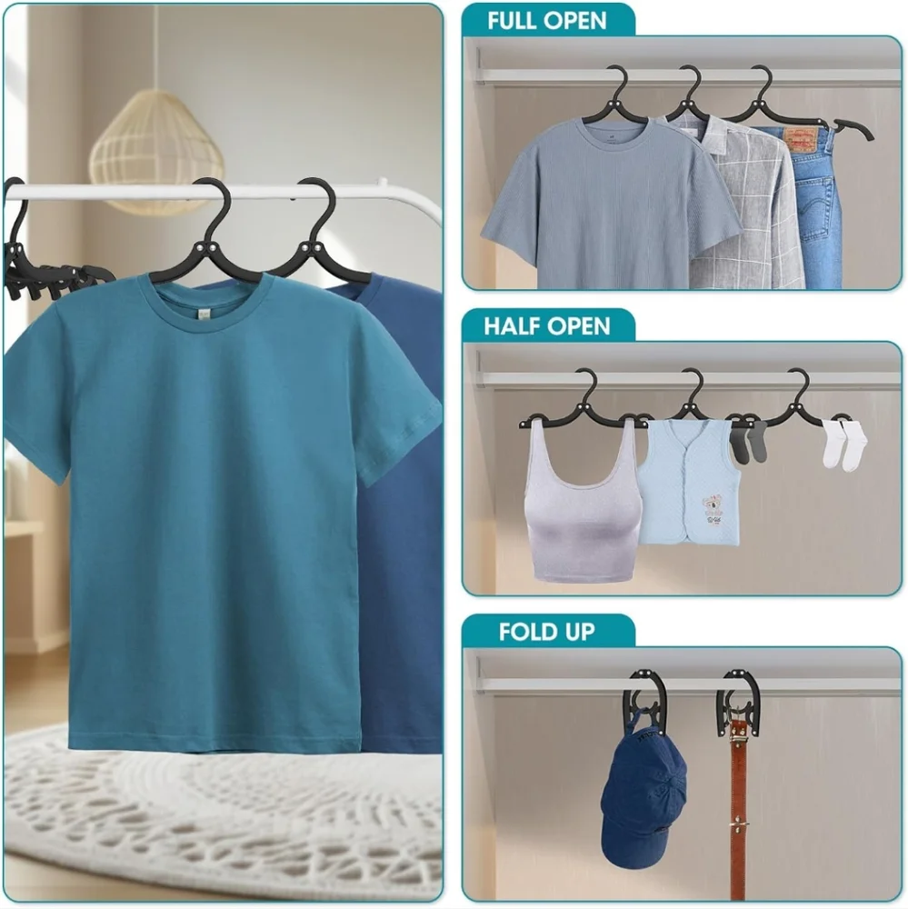 NIB 39 PCs travel hangers in black color